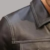 Black Trucker Leather Jacket