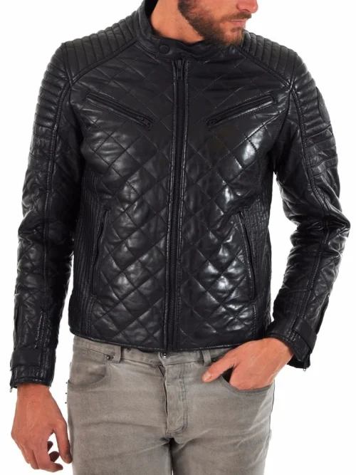 il_794xN.5089550484_6o1x Stylo Quilted Black Bomber Leather Jacket