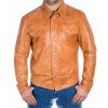 il_794xN.5226031204_pe05 Waxy Tan Brown Trucker Leather Jacket