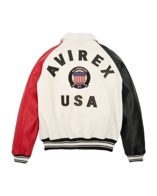 il_794xN.5301531217_6tdl Men's Avirex Multi Colour Bomber American Flight Leather Jacket