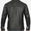 Black & White Trucker Leather Jacket